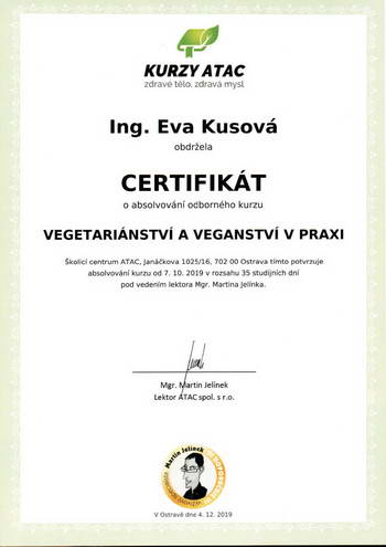 certifikát