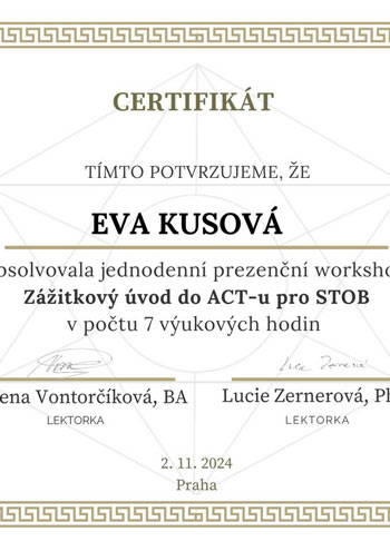 certifikát