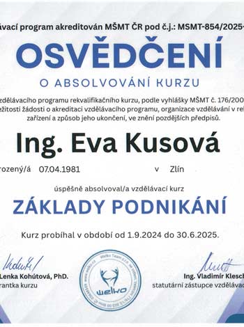 certifikát