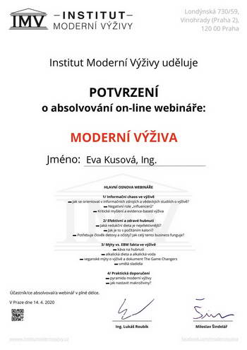 certifikát